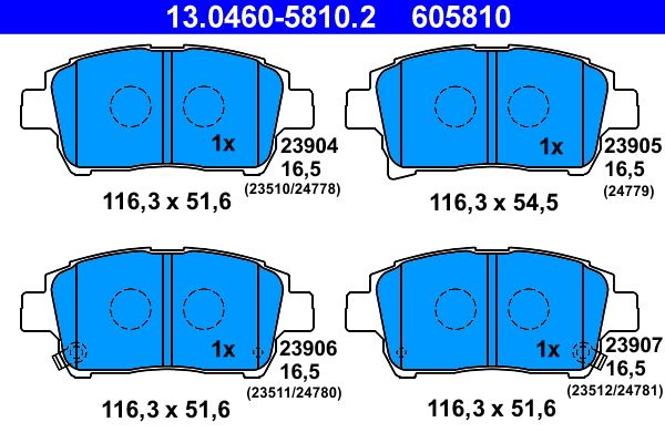 ATE 13.0460-5810.2 Brake Pad Set, disc brake