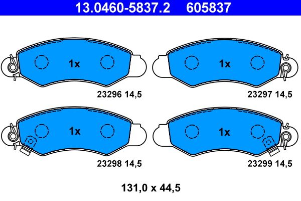 ATE 13.0460-5837.2 Brake Pad Set, disc brake