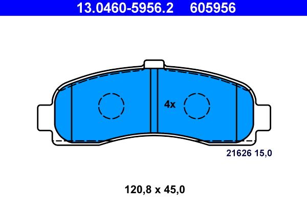 ATE 13.0460-5956.2 Brake Pad Set, disc brake