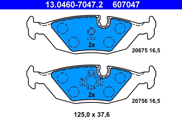 ATE 13.0460-7047.2 Brake Pad Set, disc brake