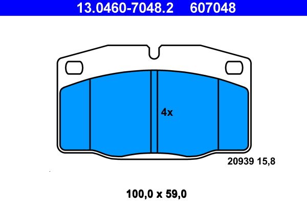 ATE 13.0460-7048.2 Brake Pad Set, disc brake