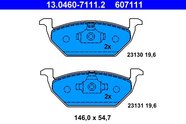 ATE 13.0460-7111.2 Brake Pad Set, disc brake