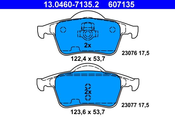 ATE 13.0460-7135.2 Brake Pad Set, disc brake