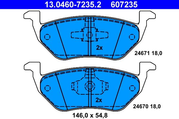 ATE 13.0460-7235.2 Brake Pad Set, disc brake