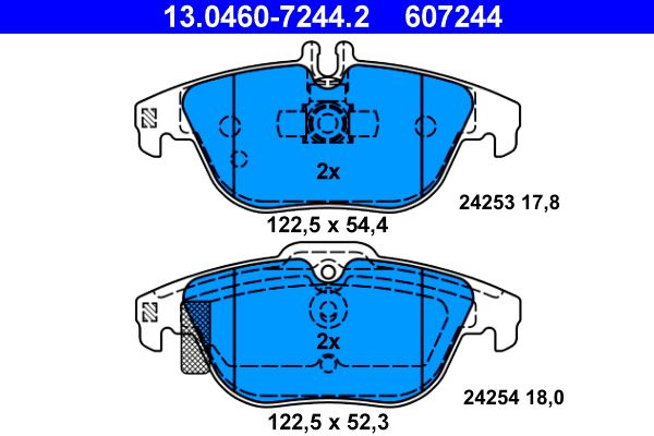 ATE 13.0460-7244.2 Brake Pad Set, disc brake