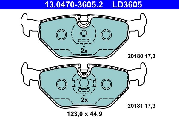 ATE 13.0470-3605.2 Brake Pad Set, disc brake