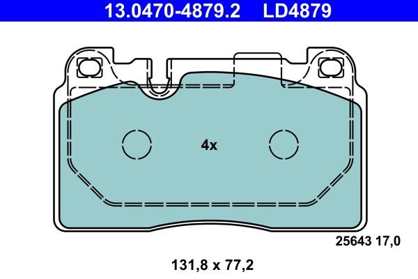 ATE 13.0470-4879.2 Brake Pad Set, disc brake