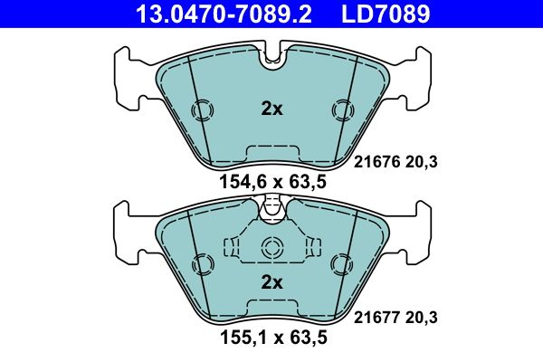 ATE 13.0470-7089.2 Brake Pad Set, disc brake