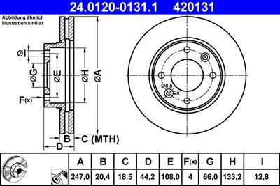 Brake Disc ATE 24.0120-0131.1