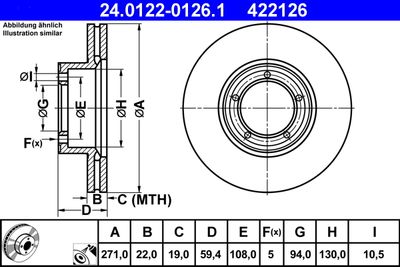 Brake Disc ATE 24.0122-0126.1