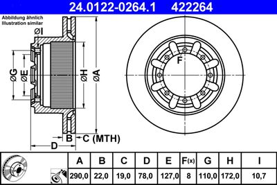 Brake Disc ATE 24.0122-0264.1