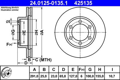 Brake Disc ATE 24.0125-0135.1