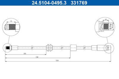 Brake Hose ATE 24.5104-0495.3