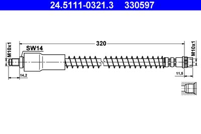 Brake Hose ATE 24.5111-0321.3