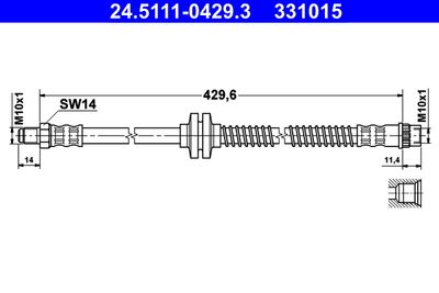 Brake Hose ATE 24.5111-0429.3