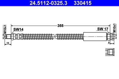 Brake Hose ATE 24.5112-0325.3