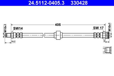 Brake Hose ATE 24.5112-0405.3