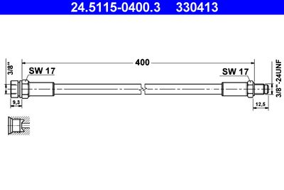 Brake Hose ATE 24.5115-0400.3