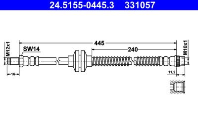 Brake Hose ATE 24.5155-0445.3