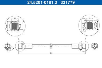 Brake Hose ATE 24.5201-0181.3