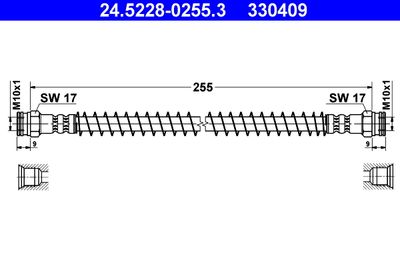 Brake Hose ATE 24.5228-0255.3