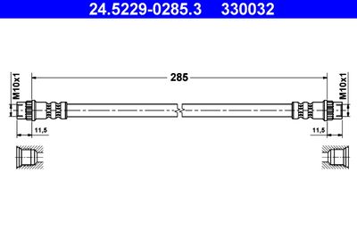 Brake Hose ATE 24.5229-0285.3