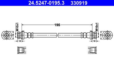 Brake Hose ATE 24.5247-0195.3