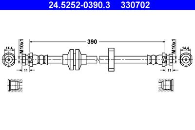 Brake Hose ATE 24.5252-0390.3