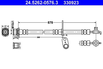 Brake Hose ATE 24.5262-0576.3