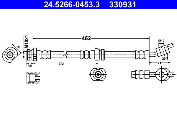 ATE 24.5266-0453.3 Brake Hose