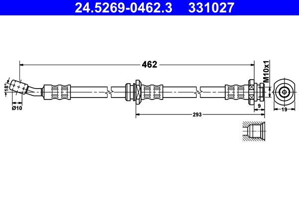 ATE 24.5269-0462.3 Brake Hose