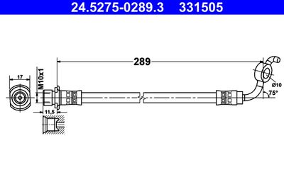 Brake Hose ATE 24.5275-0289.3