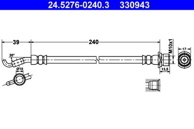 Brake Hose ATE 24.5276-0240.3