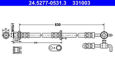 Brake Hose ATE 24.5277-0531.3
