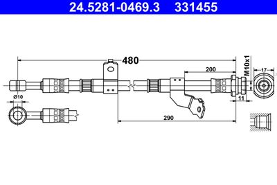 Brake Hose ATE 24.5281-0469.3