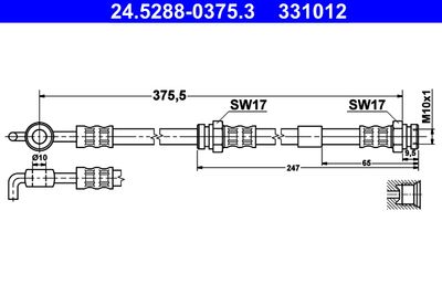 Brake Hose ATE 24.5288-0375.3