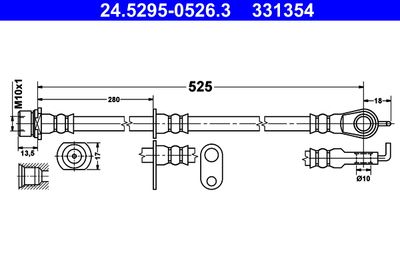 Brake Hose ATE 24.5295-0526.3