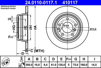 Brake Disc ATE 24.0110-0117.1