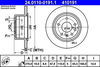 Brake Disc ATE 24.0110-0191.1