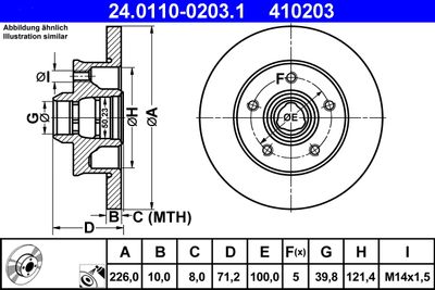 Brake Disc ATE 24.0110-0203.1