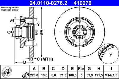 Brake Disc ATE 24.0110-0276.2