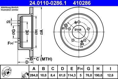 Brake Disc ATE 24.0110-0286.1