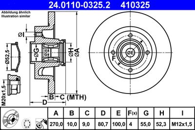 Brake Disc ATE 24.0110-0325.2