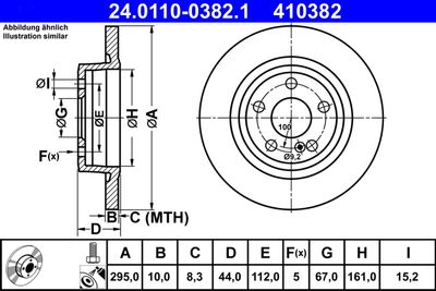 Brake Disc ATE 24.0110-0382.1