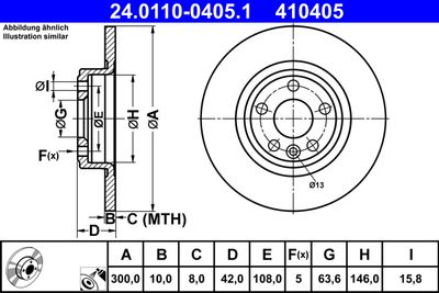 Brake Disc ATE 24.0110-0405.1