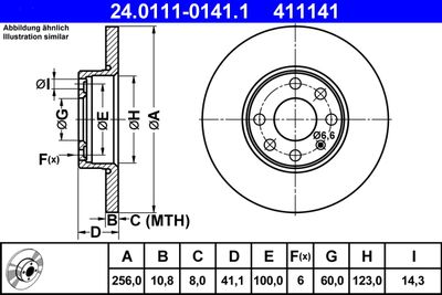 Brake Disc ATE 24.0111-0141.1