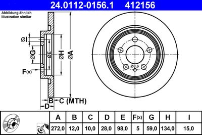 Brake Disc ATE 24.0112-0156.1