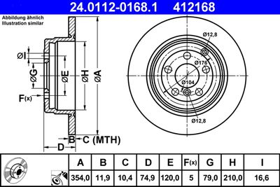 Brake Disc ATE 24.0112-0168.1