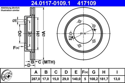 Brake Disc ATE 24.0117-0109.1