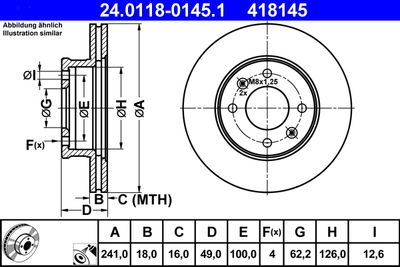 Brake Disc ATE 24.0118-0145.1